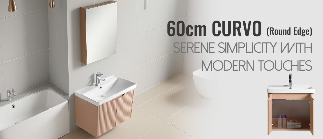 CUBI 600mm PVC Vanity Cabinet CURVO R6048121