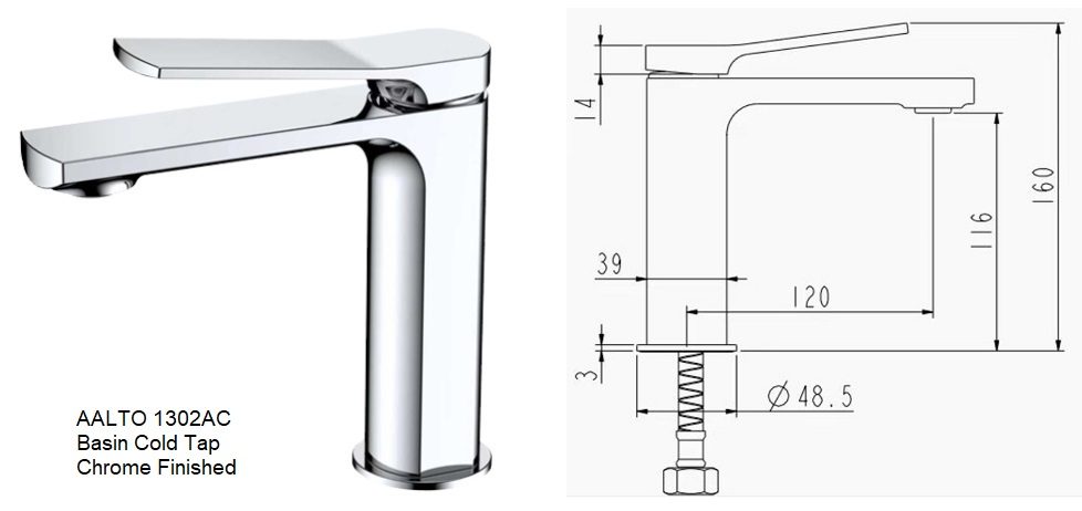 CUBI 600mm PVC Vanity Cabinet CURVO R6048121 view 13