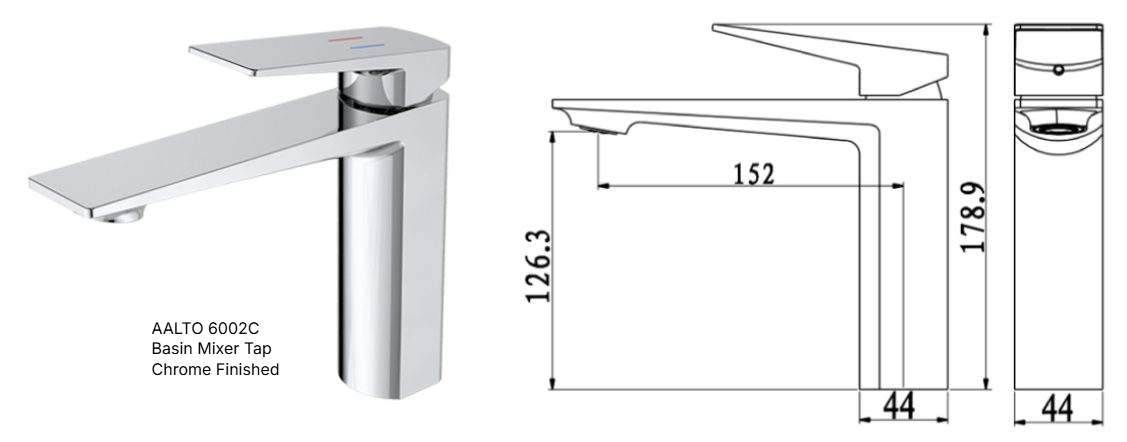 CUBI 600mm PVC Vanity Cabinet CURVO R6048121 view 19