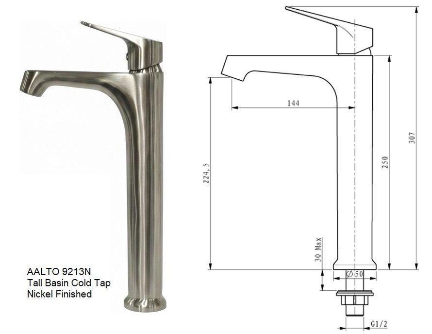CUBI 500mm Counter Top Vanity Cabinet REED 5040111C view 12