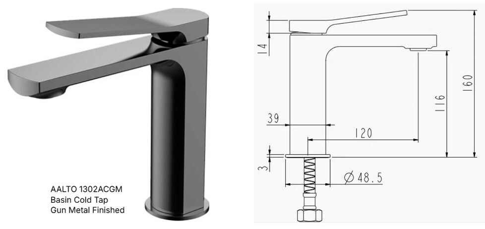 CUBI 600mm PVC Vanity Cabinet CURVO R6048121 view 11