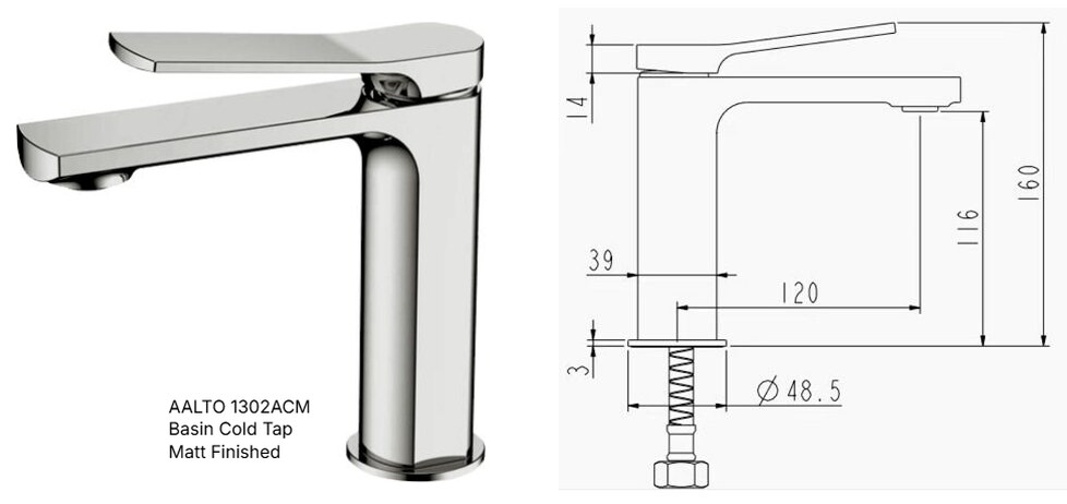 CUBI 600mm PVC Vanity Cabinet CURVO R6048121 view 12