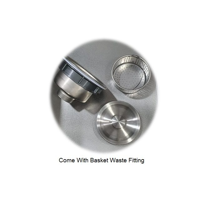 BATHAR 600mm Stainless Steel Kitchen Sink KS-6045LN SS view 8