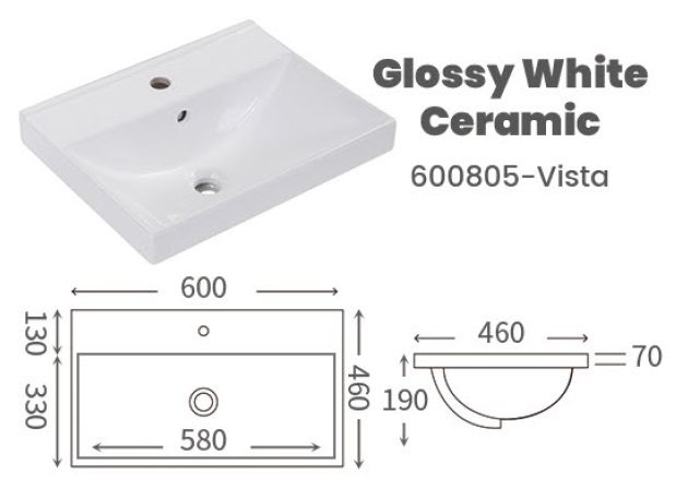 CUBI 600mm PVC Bathroom Drawer Cabinet GAIA 6046202 view 17