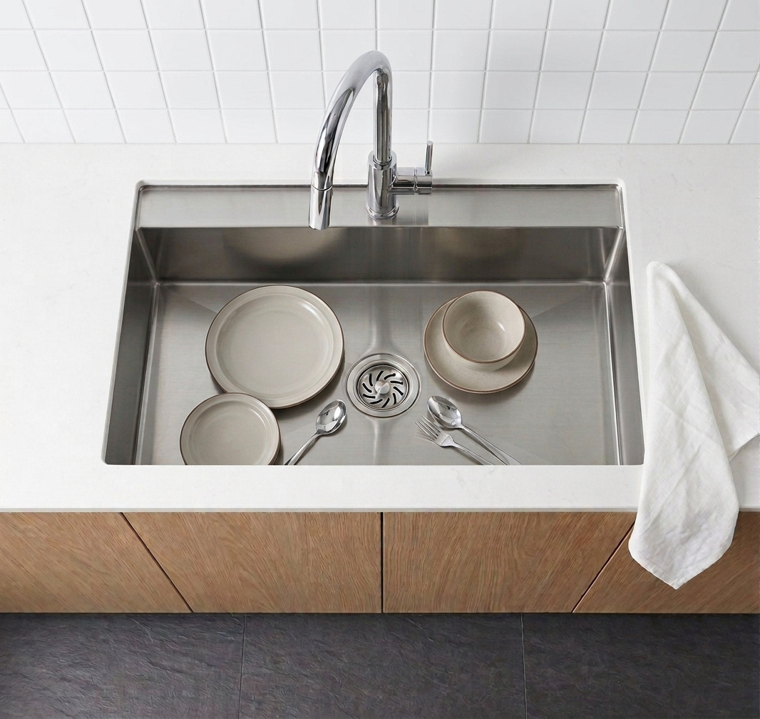 BOSHSINI 304 Stainless Steel Nano + Honey Comb Kitchen Sink BSQ 6853NHC