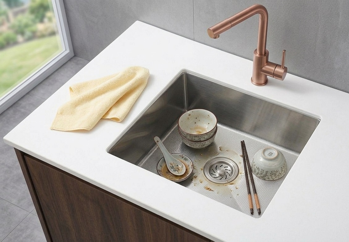 BOSHSINI 304 Stainless Steel Nano + Honey Comb Kitchen Sink BSQ 4545NHC
