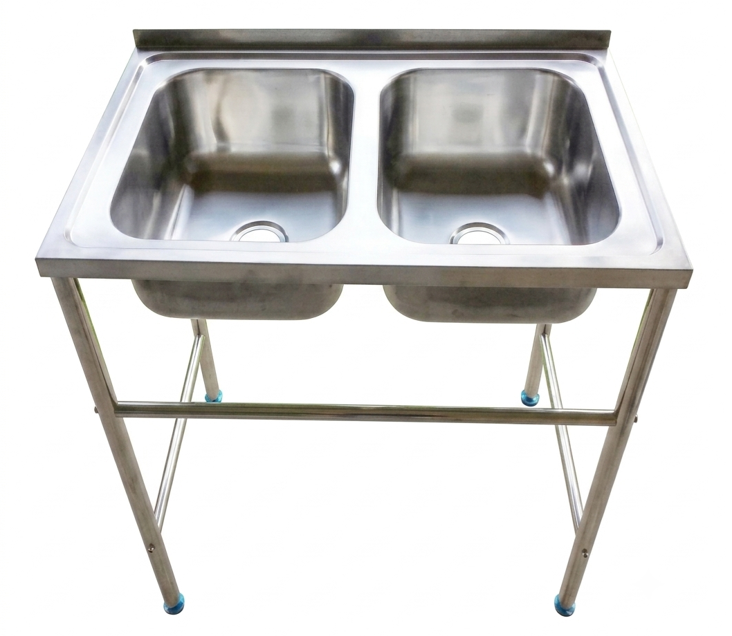 MONIC FS-1000 Two Bowls Freestanding Kitchen Sink