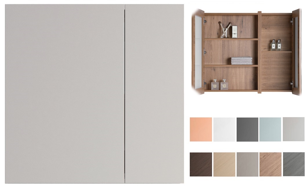 CUBI 600mm Multiple Colors PVC Mirror Cabinet 6070301