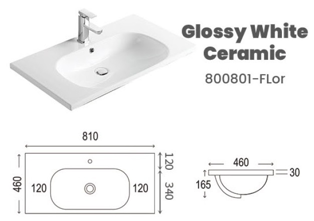 CUBI 800mm PVC Bathroom Vanity Cabinet GAIA 8046201 view 15