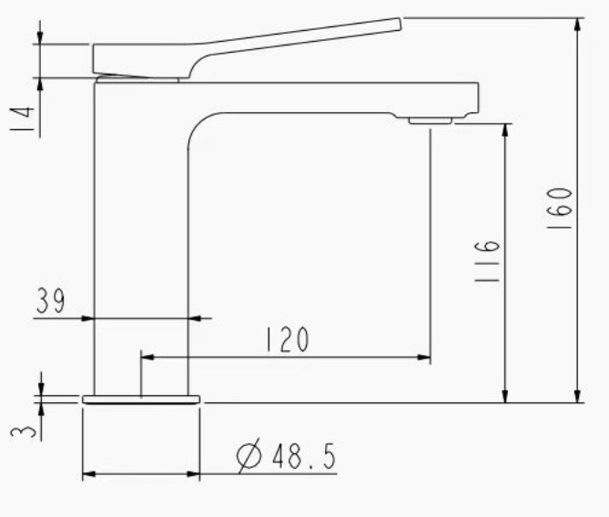 AALTO Cold Water Basin Tap 1302AC Series view 5