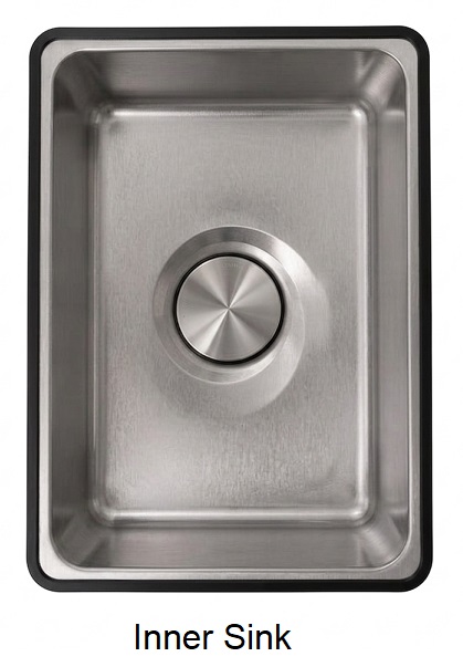 ESFERA Tornado Workstation Kitchen Sink EKS-6942NGM-M view 2