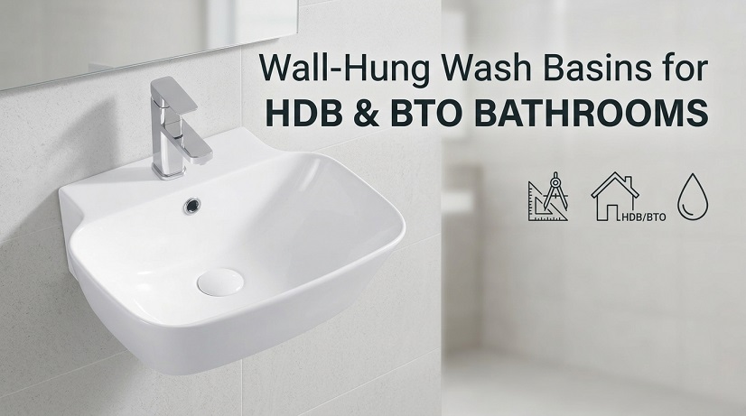 Wall-Hung Wash Basins for Small HDB & BTO Bathrooms