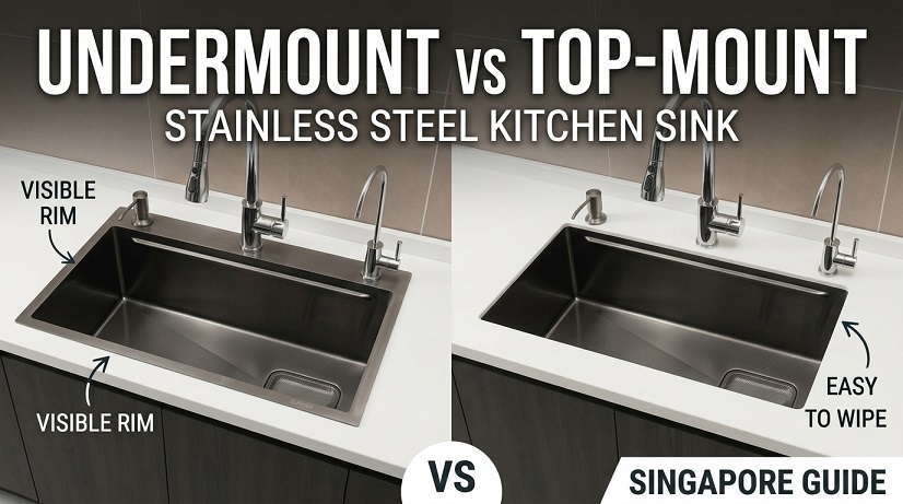 Undermount vs Top-Mount Kitchen Sink in Singapore