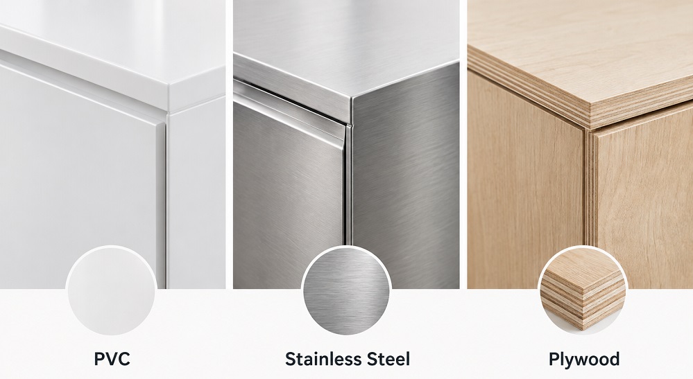 Waterproof Basin Cabinet Materials: PVC vs Stainless Steel vs Plywood