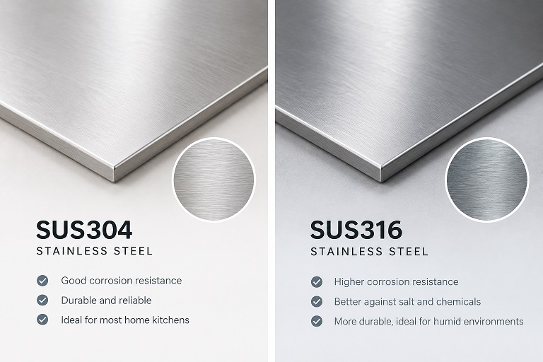 SUS304 vs SUS316 Stainless Steel Kitchen Sink: Which Do You Need?