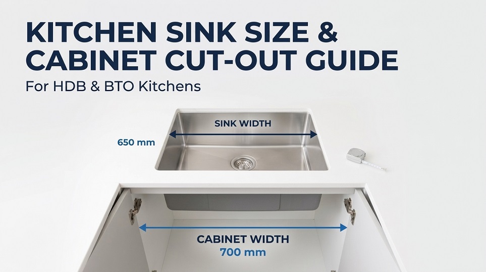 Kitchen Sink Size & Cabinet Cut-Out Guide for HDB & BTO Kitchens