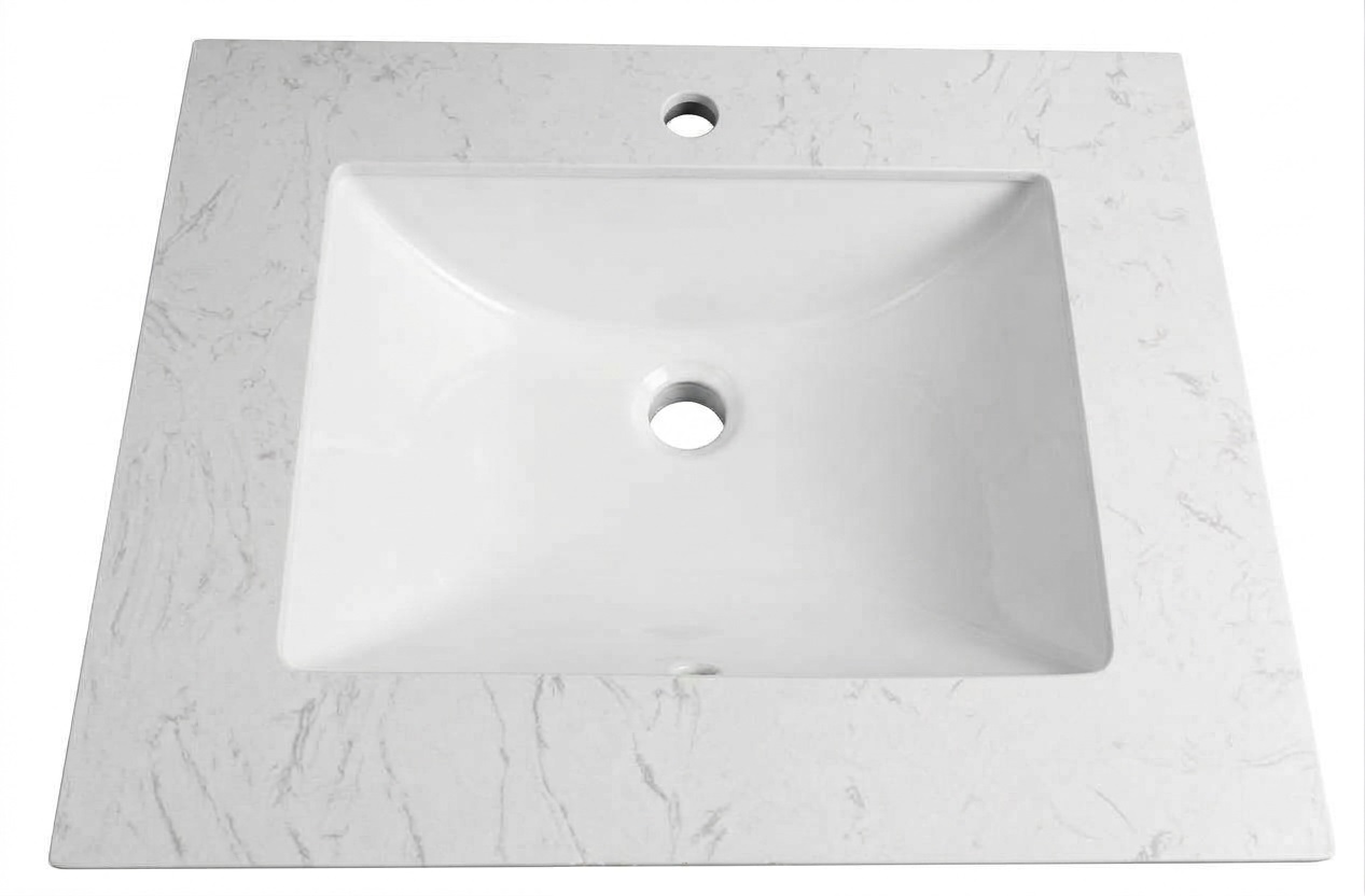 NOBEL Integrated Insert Wash Basin With Marble Texture