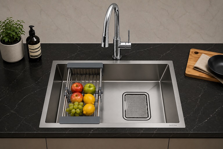 680mm Stainless Steel Kitchen Sink KS-6845LN SS