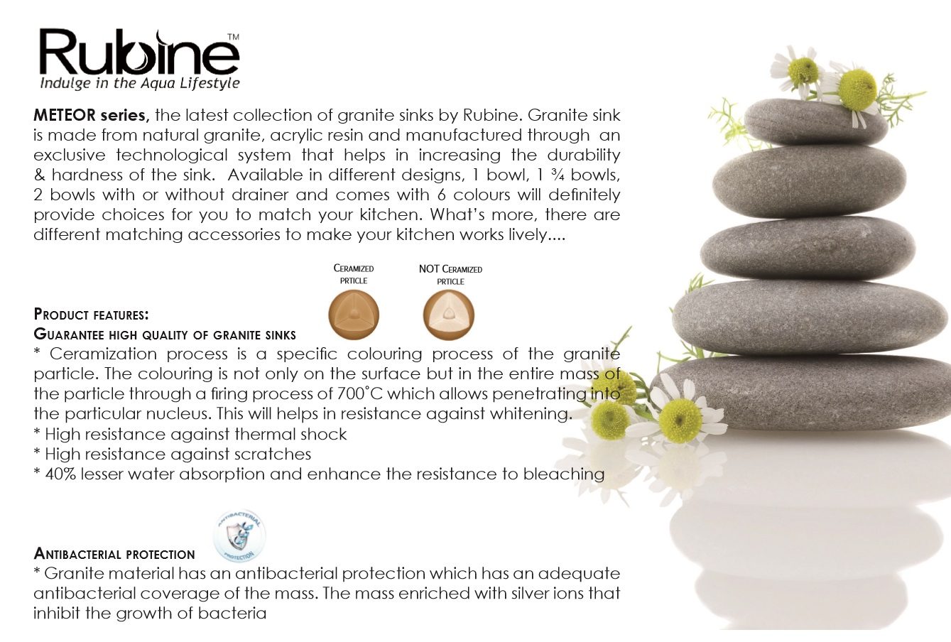 RUBINE Granite Kitchen Sink MEQ810-41 view 2