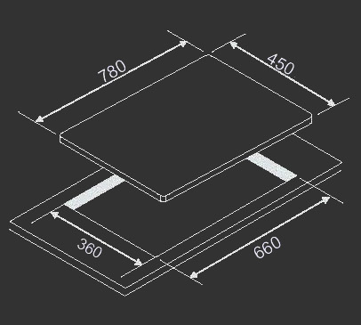 EF Cooker Hob EFH 3763 TN VSB view 2