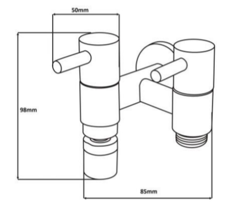 BOSHSINI 2 Ways Tap BS-21 Black view 2