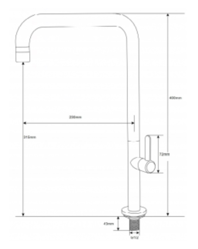 BOSHSINI Kitchen Sink Cold Water Tap With 2 Spray Functions BS 805 view 2