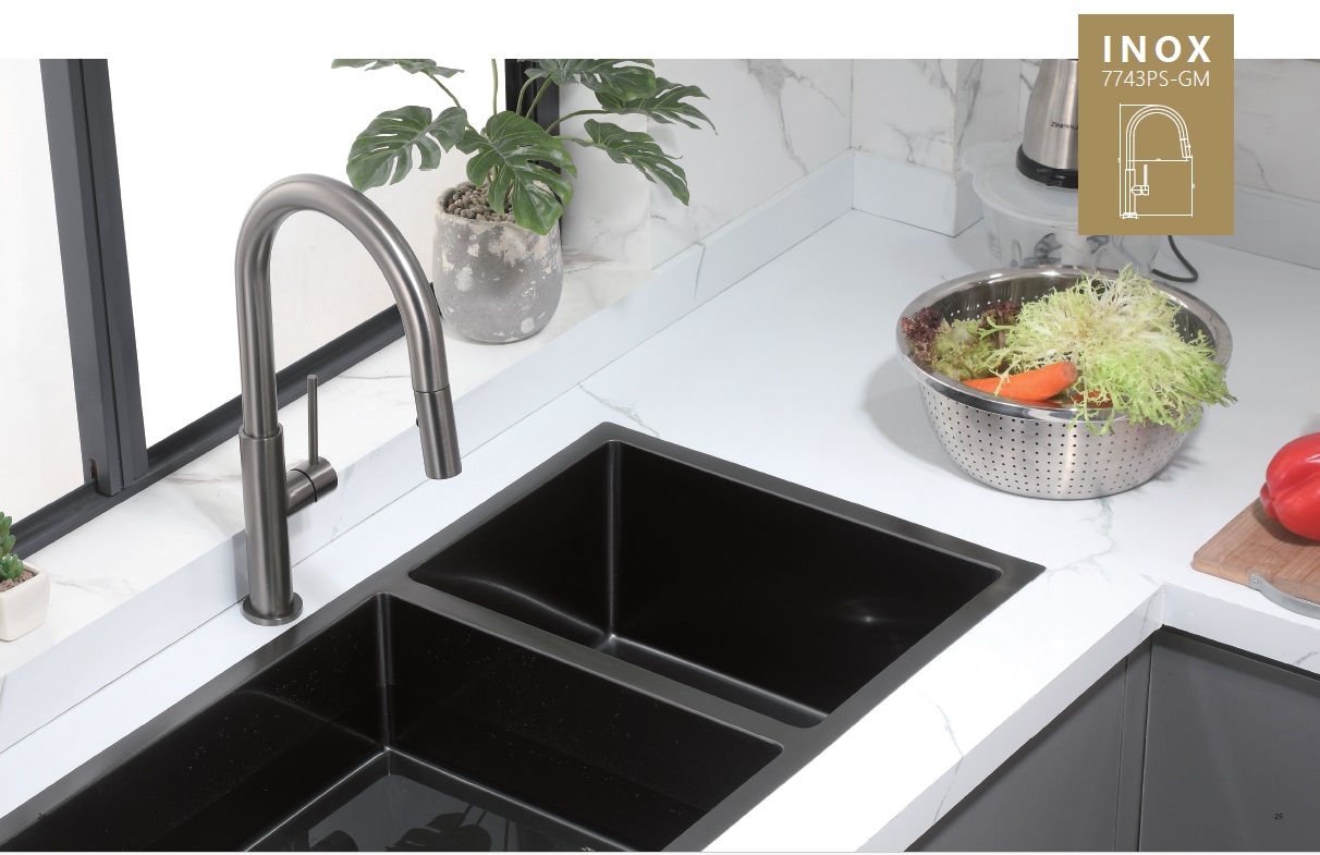 RUBINE Kitchen Sink Tap - INOX 7743PS-GM view 2
