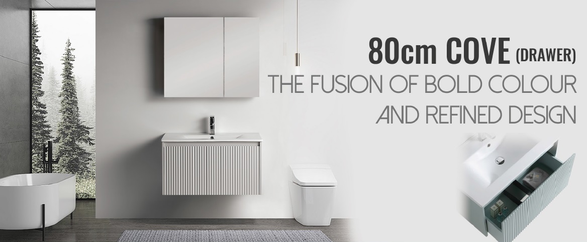 CUBI 800mm PVC Bathroom Drawer Cabinet COVE 8046102