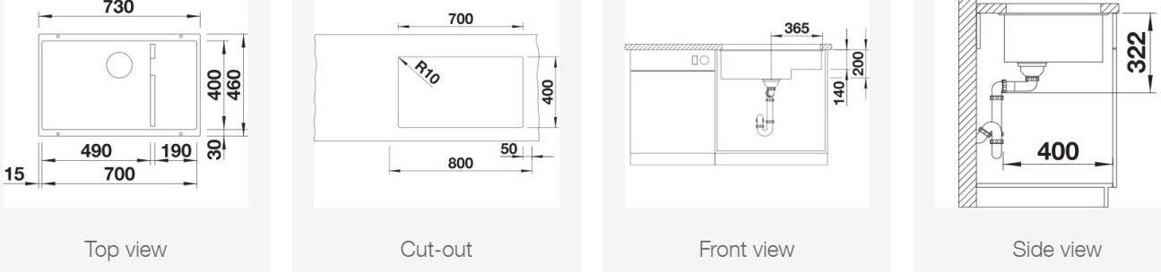 BLANCO SUBLINE 700-U Level Undermount Kitchen Sink view 3