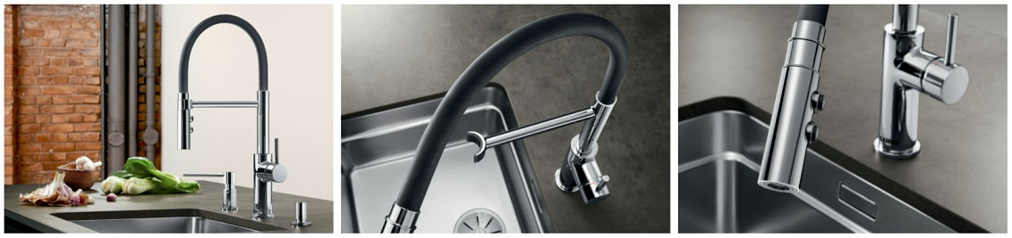 BLANCO Catris-S Flexo Kitchen Sink Mixer With Flexible Spout - Chrome view 2