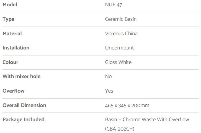 Rubine Undermount Basin NUE 47 view 4