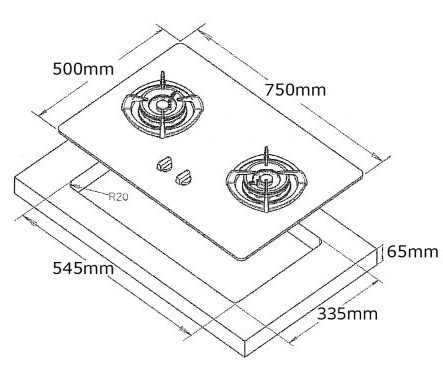 TECNO Matt Series Glass Hob T23TGSV view 10