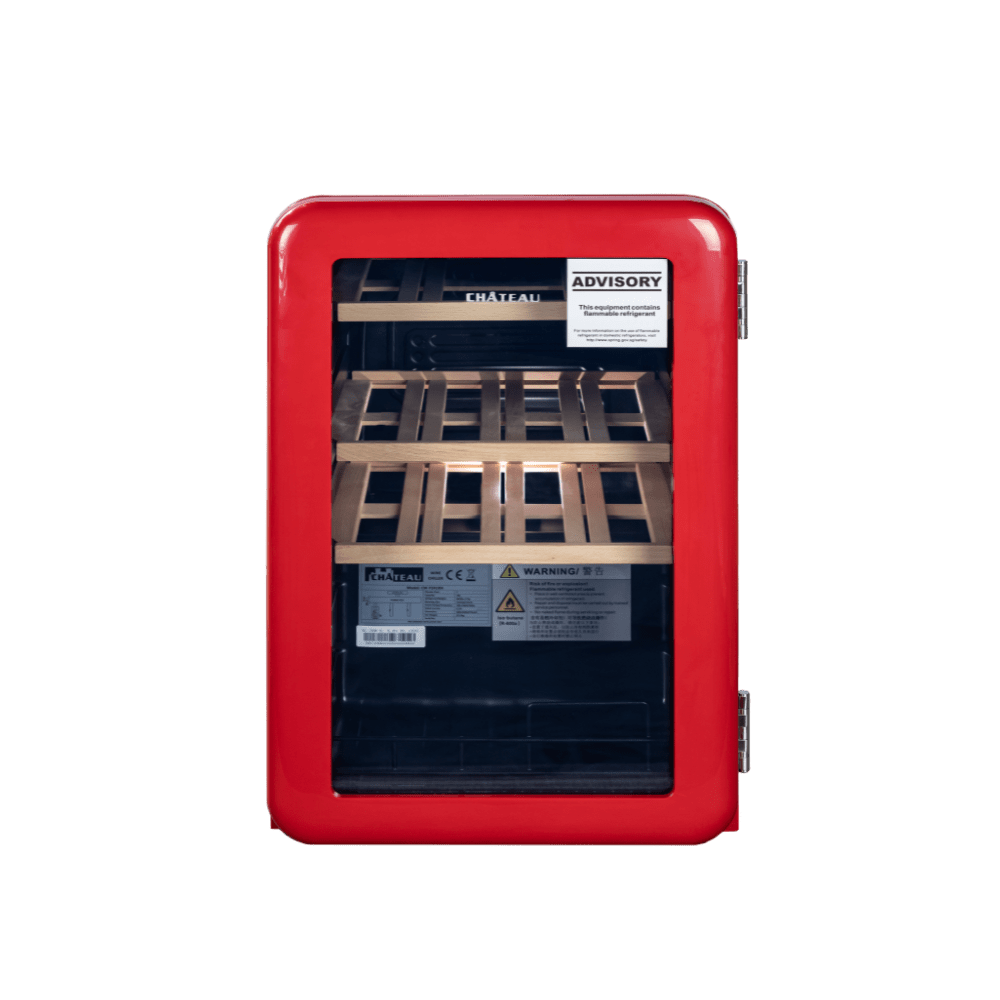 Chateau 24 Bottles Wine Cooler CW-P241RH Red
