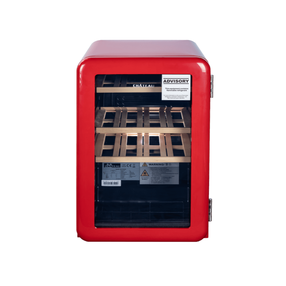 Chateau 24 Bottles Wine Cooler CW-P241RH Red view 2