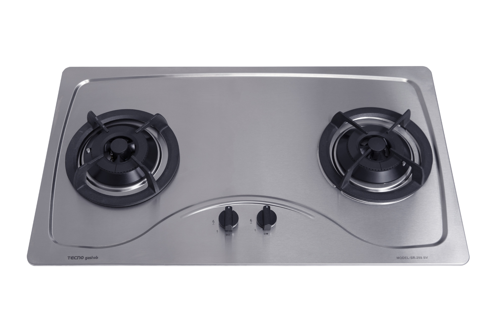 Tecno 2 Burner 86cm Stainless Steel Cooker Hob SR288SV