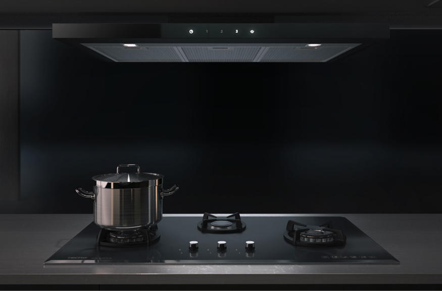 Tecno 2 Burner 88cm Glass Cooker Hob T2288TGSV Inferno Wok view 8