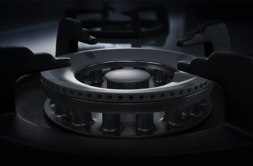 Tecno 3 Burner 88cm Glass Cooker Hob T3388TGSV Inferno Wok view 5