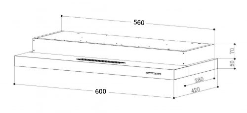Tecno 60cm Slim Line Cooker Hood TH-678TL view 2