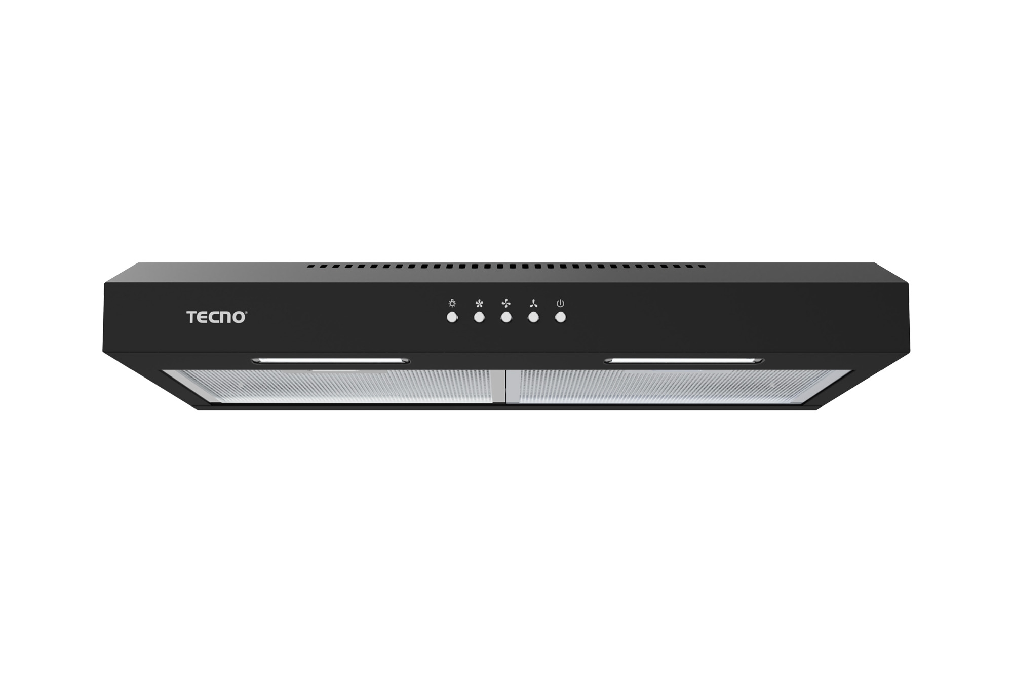 Tecno 60cm Full Matte Black Ultra Slim Cooker Hood TCH-6011BK