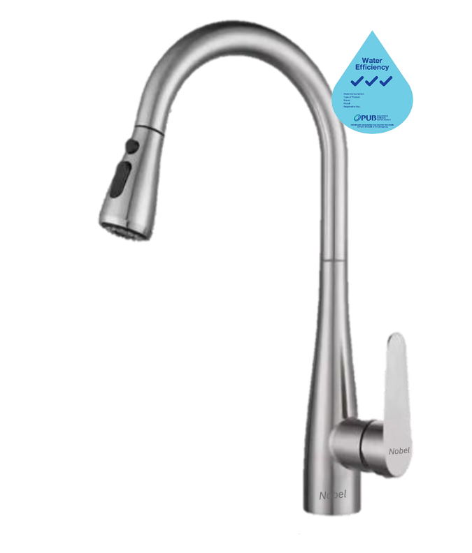 NOBEL Stainless Steel Pull-Out Kitchen Sink Cold Water Tap VS-5166-CT Series