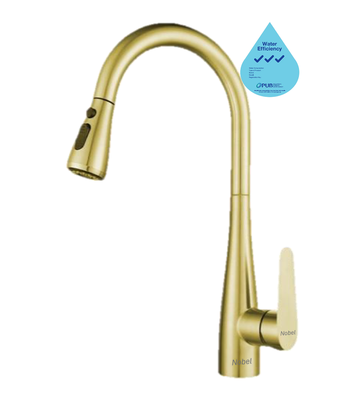 NOBEL Stainless Steel Pull-Out Kitchen Sink Cold Water Tap VS-5166-CT Series view 3