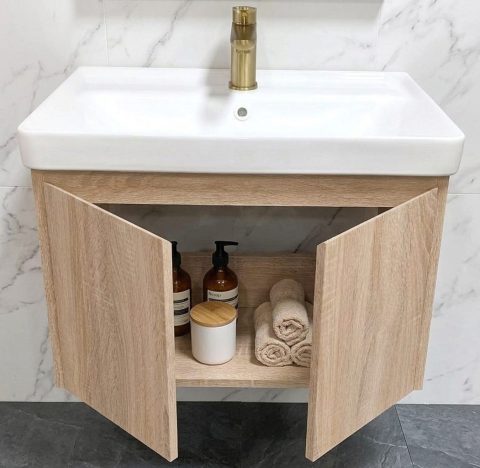BATHAR 600mm PVC Vanity Cabinet With Small Depth PBC-6040
