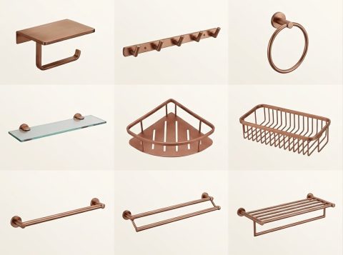 AALTO Bathroom Accessories - Matt Rose Gold Series