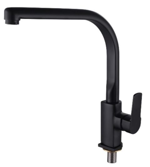 BOSHSINI Black Color Kitchen Sink Cold Water Tap BS 802BK