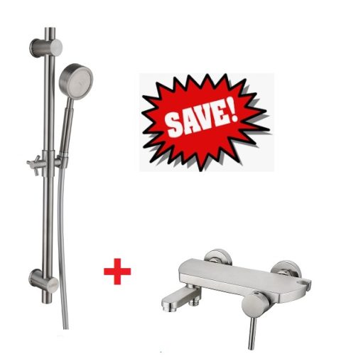 BOSHSINI Stainless Steel Bathroom Shower Set With Shower Mixer Offer BS-158 Plus