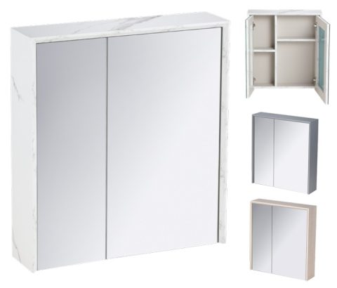RUBINE 2 Doors PVC Mirror Cabinet RMC-ACO-5560D15