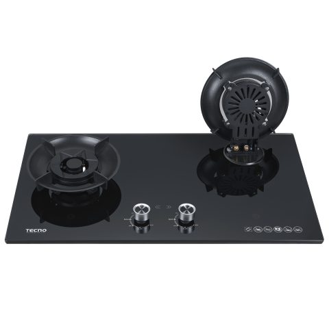 TECNO Glass Hob With Flip-Up Burners & Timer T 762FLIP-T