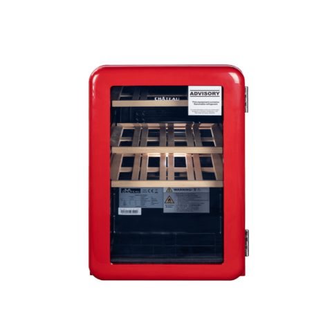 Chateau 24 Bottles Wine Cooler CW-P241RH Red